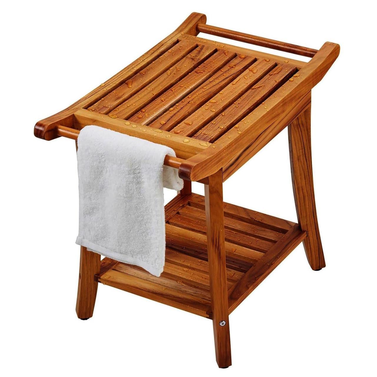 Табурет для ванной из дерева Илистера Охра (ТВН-003004)