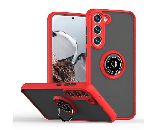Чехол-накладка TPU Color Matte Ring для Samsung Galaxy S23 Красный