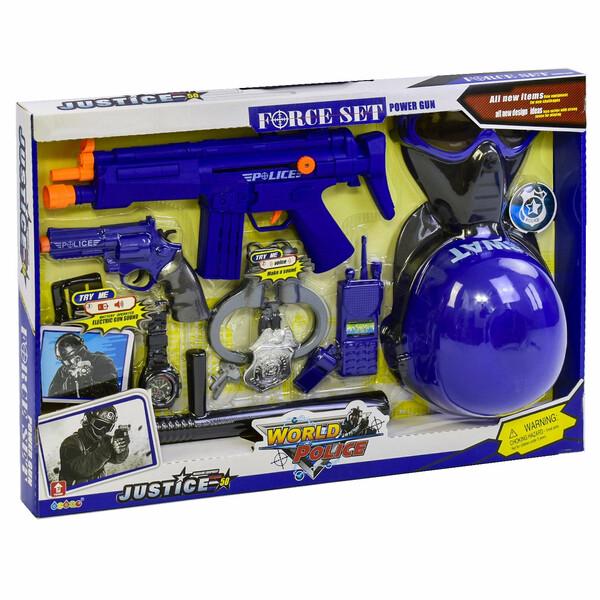 Поліцейський набір Ocoqo дитячий з каскою автоматом і маскою (057136)