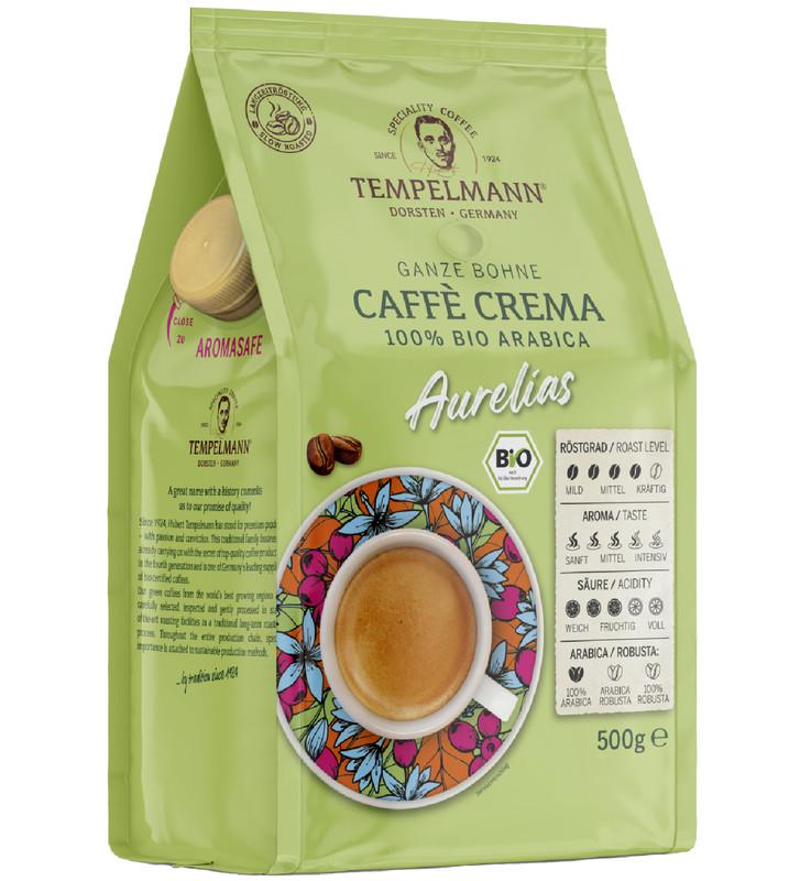 Кофе в зернах Tempelmann Aurelias Bio Caffe Crema 500 г (Tem70004)
