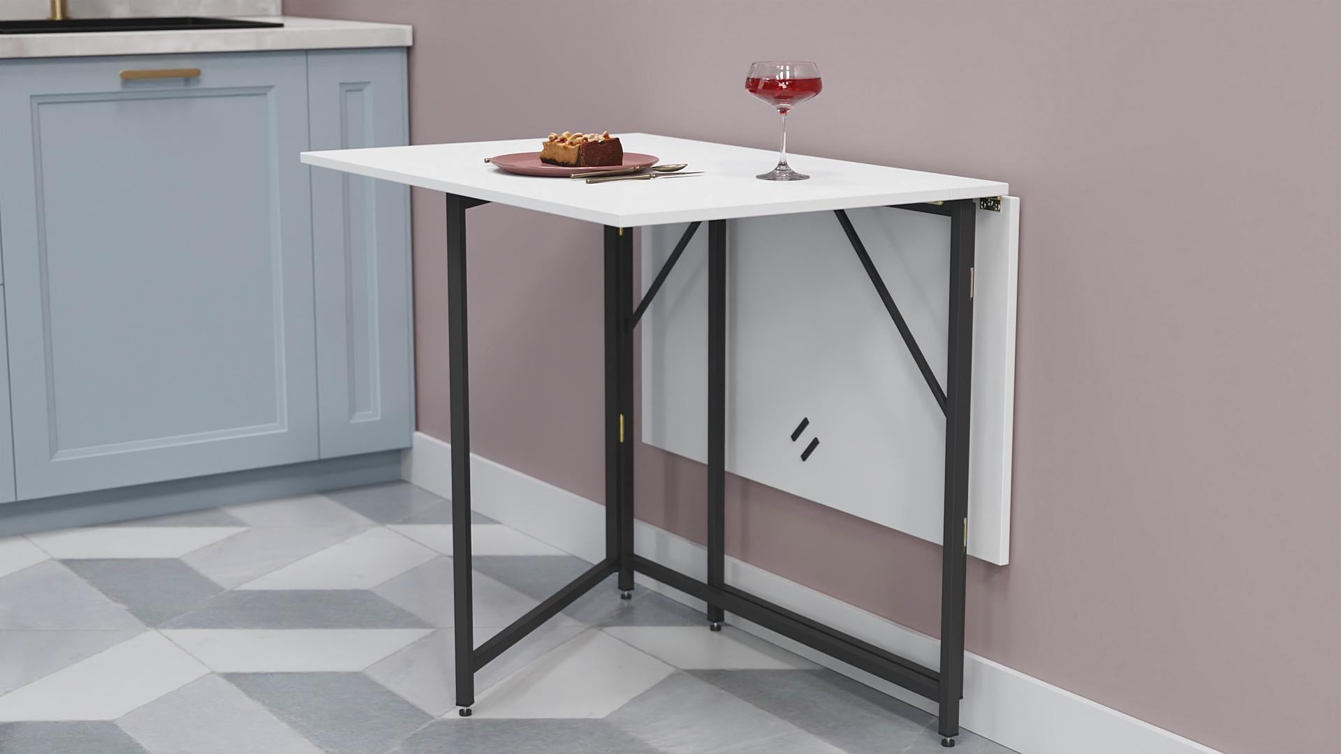 Стіл-трансформер книжка Вуді Ferrum-decor 75x130x90 Чорний метал ДСП (FRD-107341) Стіл-трансформер книжка Вуді Ferrum-decor 75x130x90 Чорний метал ДСП (FRD-107341)