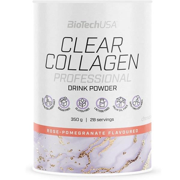 Хондропротектор для спорту BioTechUSA Clear Collagen Professional Rose Pomegranate 350 g 28 servings (000020394)