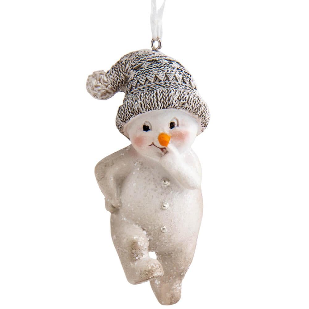 Подвеска новогодняя керамическая на елку Elisey Смешные снеговики Серый (NH-106-K-238)