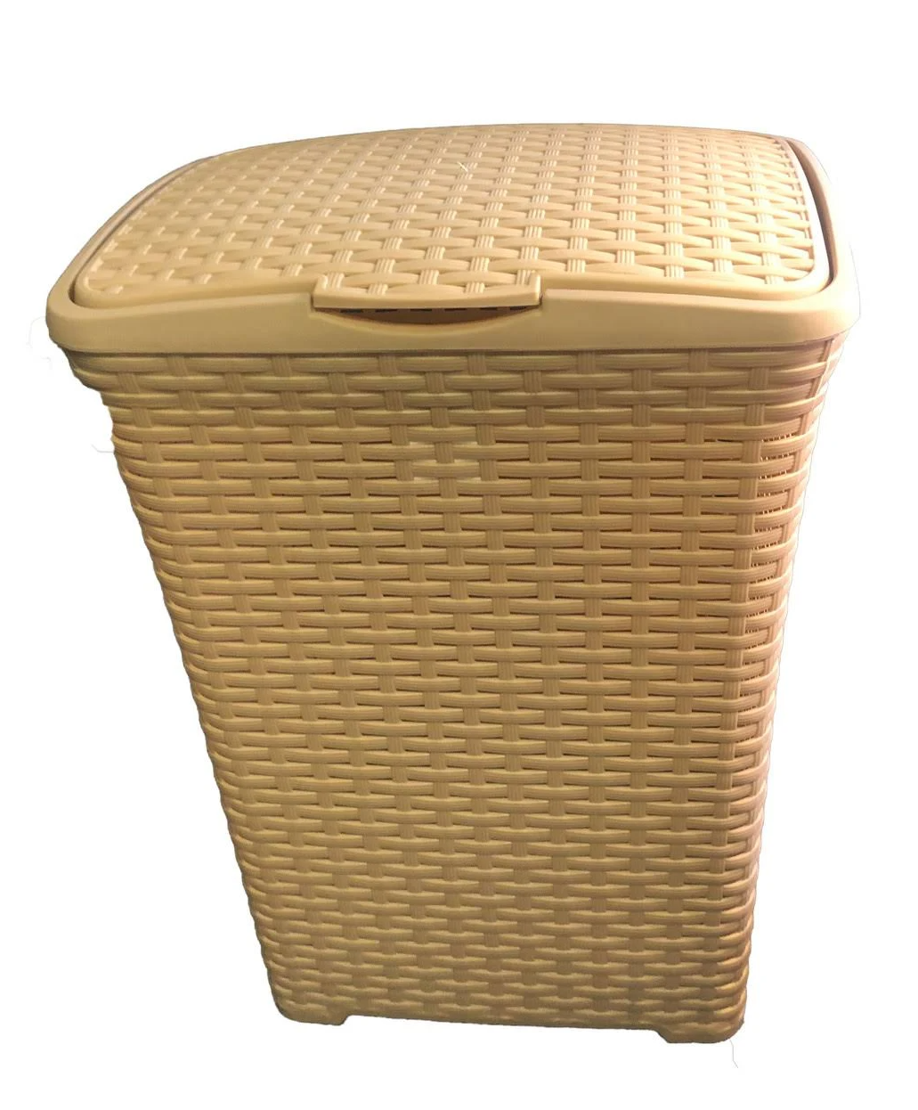 Корзина для белья с крышкой Консенсус Ротанг 49 л Бежевый (MCS-BK100-1)