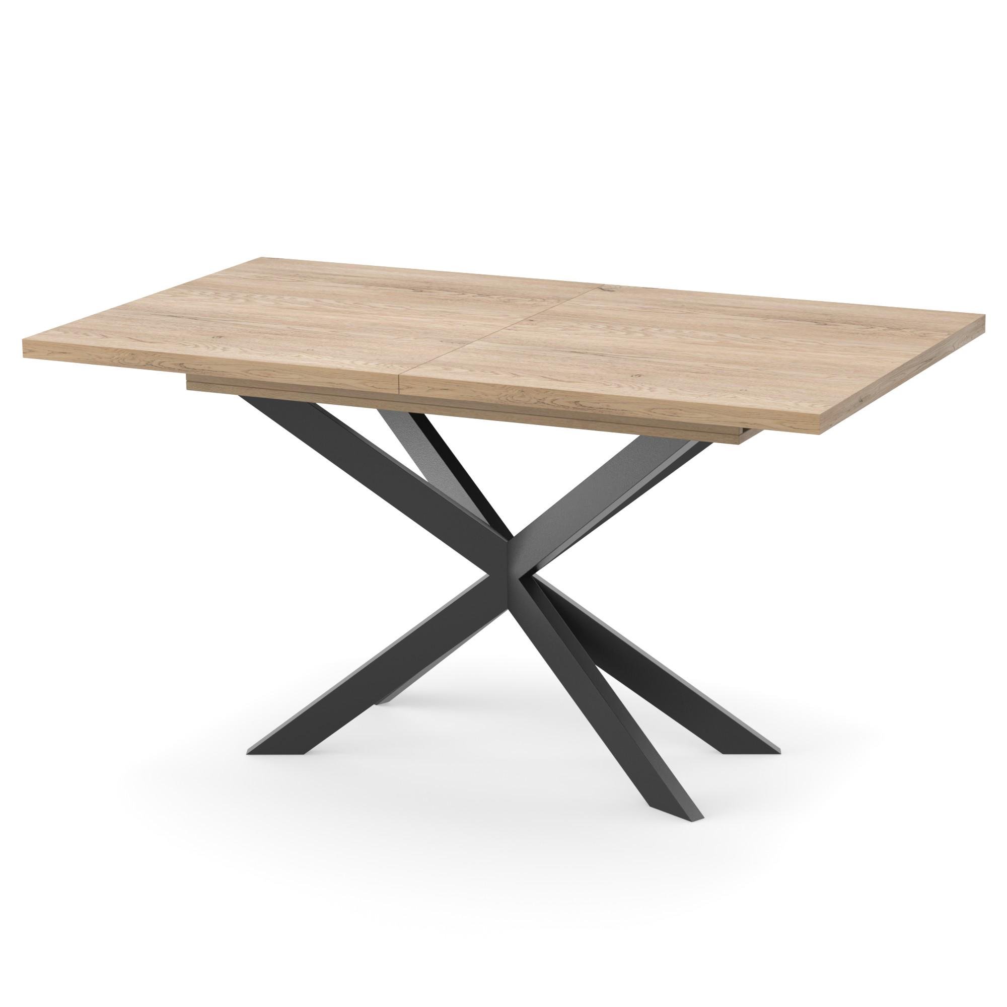 Обеденный стол раздвижной Спайдер ДСП 1400x800 мм Дуб кремона Торро/Черный (9197711) - фото 3 Обеденный стол раздвижной Спайдер ДСП 1400x800 мм Дуб кремона Торро/Черный (9197711) - фото 3