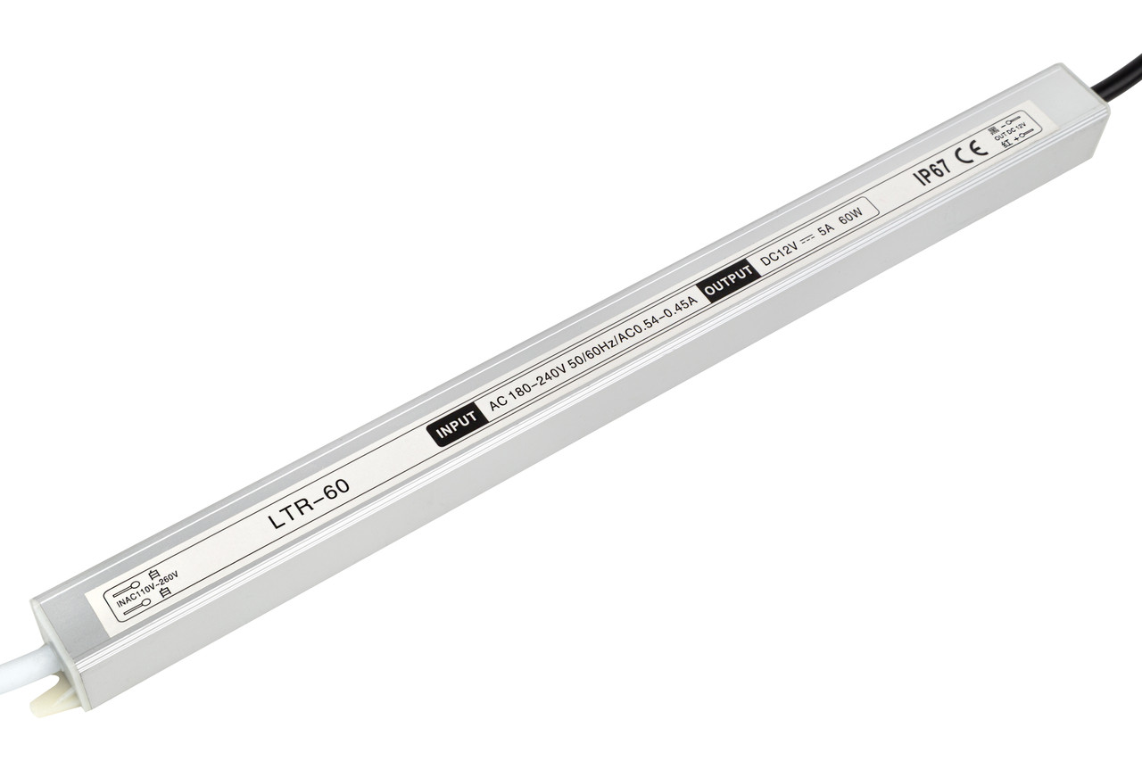 Блок питания для светодиодной ленты слим IP68 12V 60W (28262)