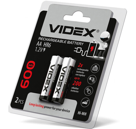 Акумуляторна батарея Videx AA HR6 600 mAh 2 шт. (30151133ER)