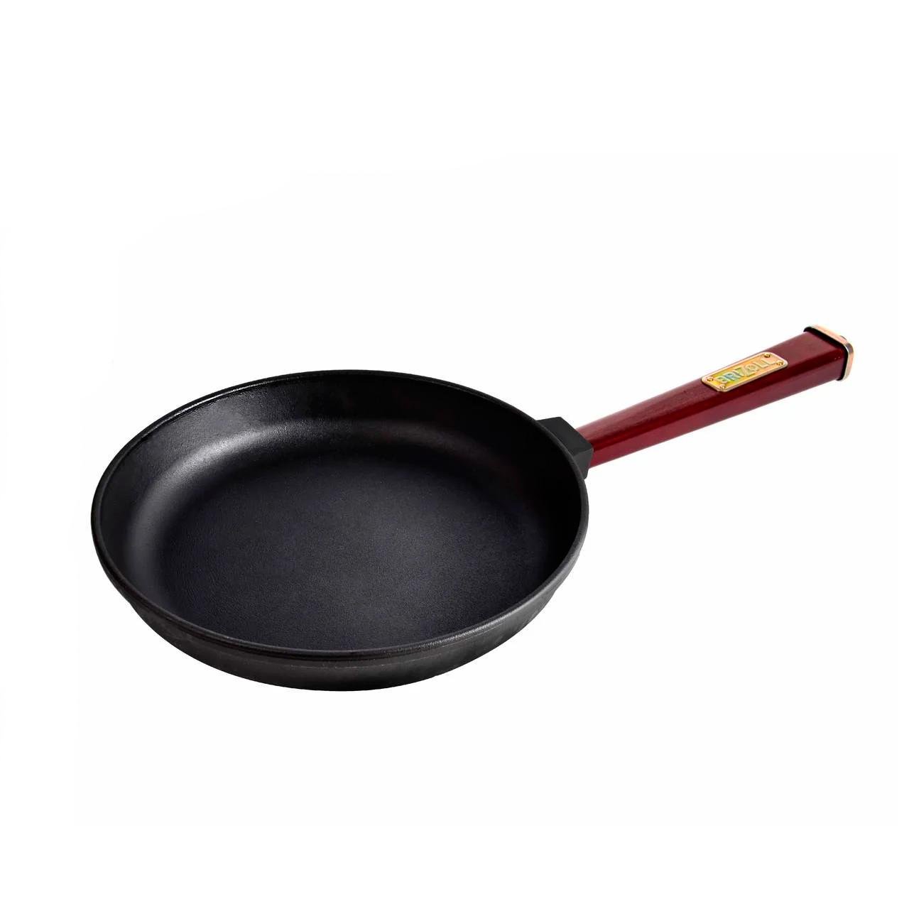 Сковорода Brizoll Optima с ручкой чугунная 200х38,5 мм Black (89-90-O2035-P1)