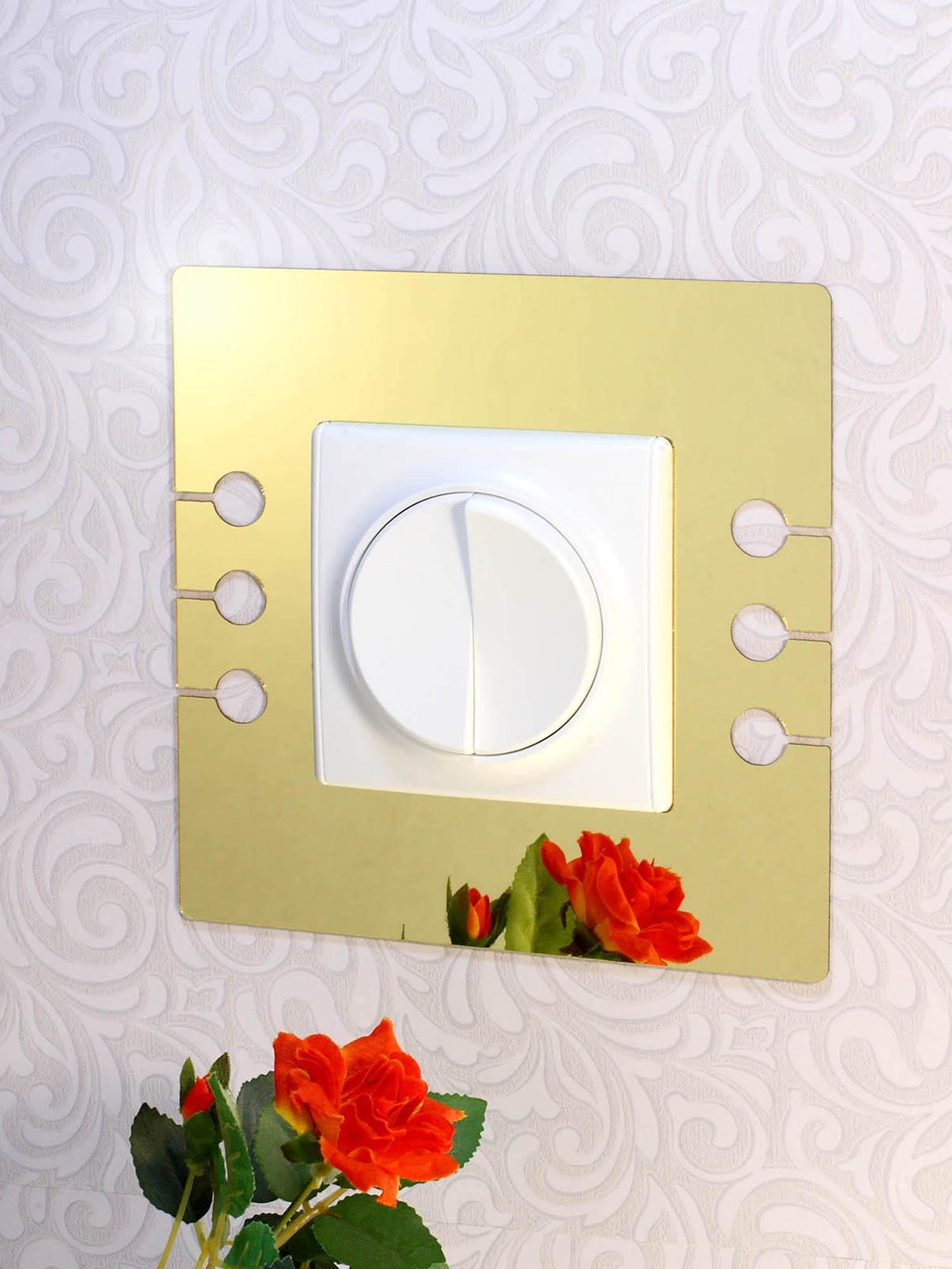 Наклейка интерьерная зеркальная №8 на стену 1 шт. Золотой (21994152)