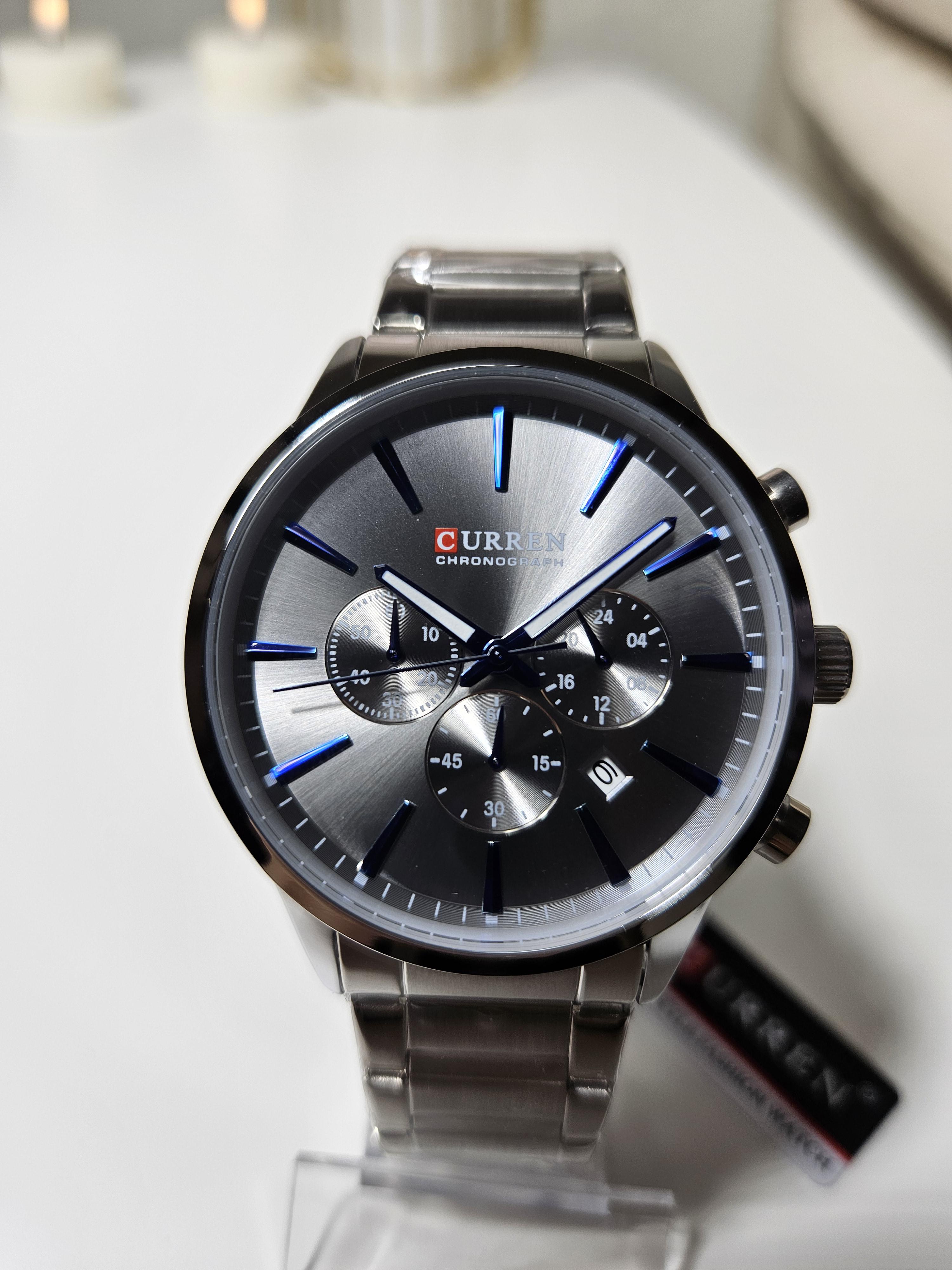 Наручний годинник чоловічий Сurren 8435 Срібний/Сірий циферблат (1117) - фото 6 Наручний годинник чоловічий Сurren 8435 Срібний/Сірий циферблат (1117) - фото 6