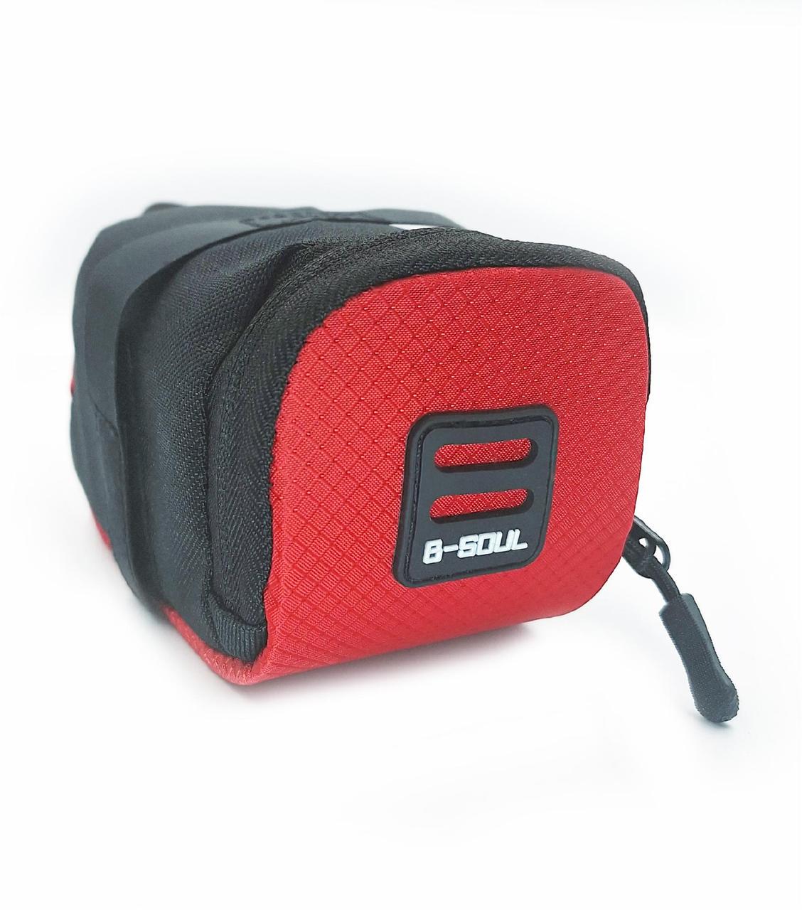 Велосумка підседільна B-Soul 15x7x7 см Чорно-червоний (G0000879)