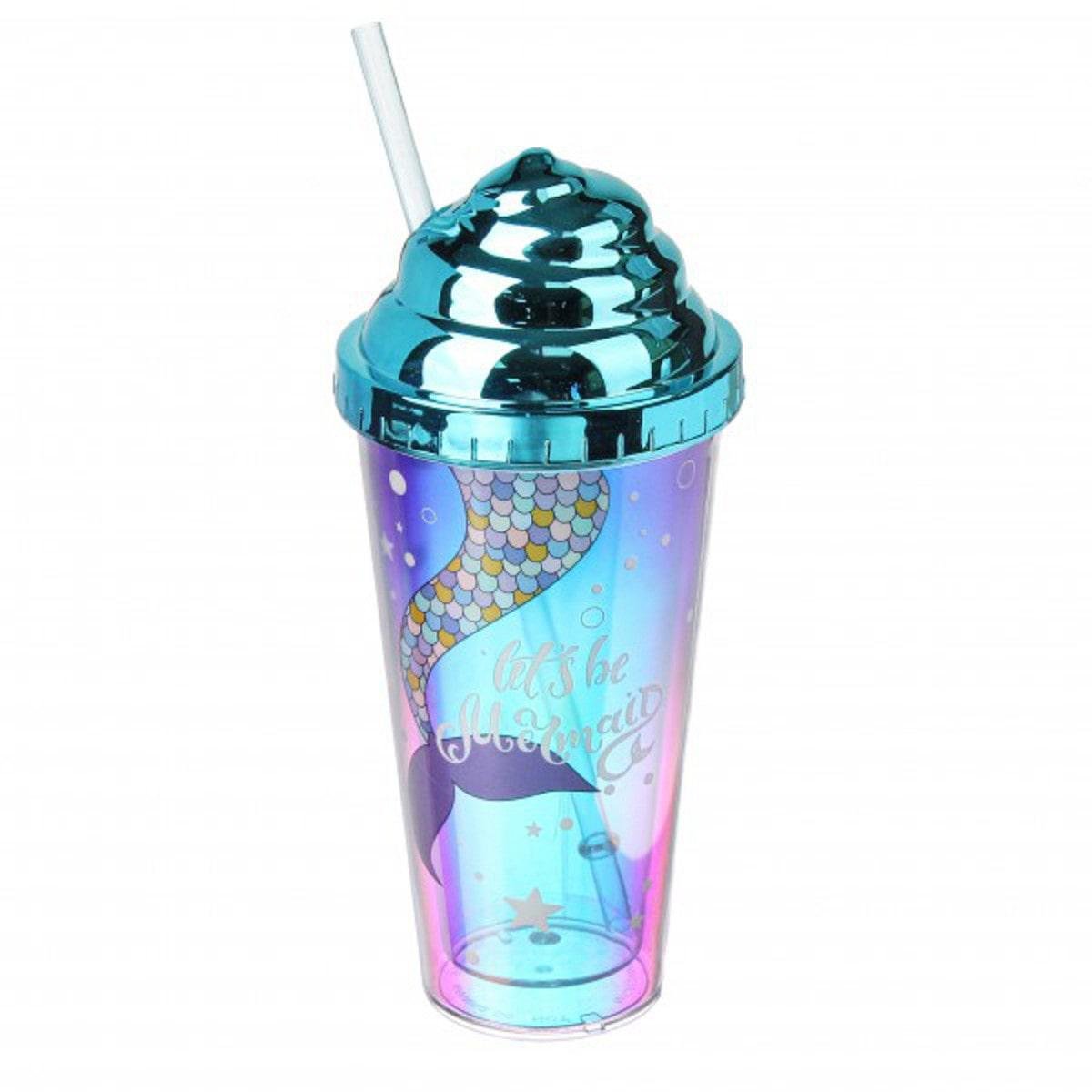 Тамблер-стакан Русалочка с трубочкой 380 мл (69-1141)