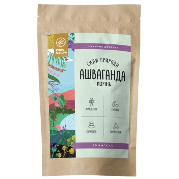 Натуральна добавка PapaNature Withania somnifera Ашваганда порошок 90 капс. (23712990)