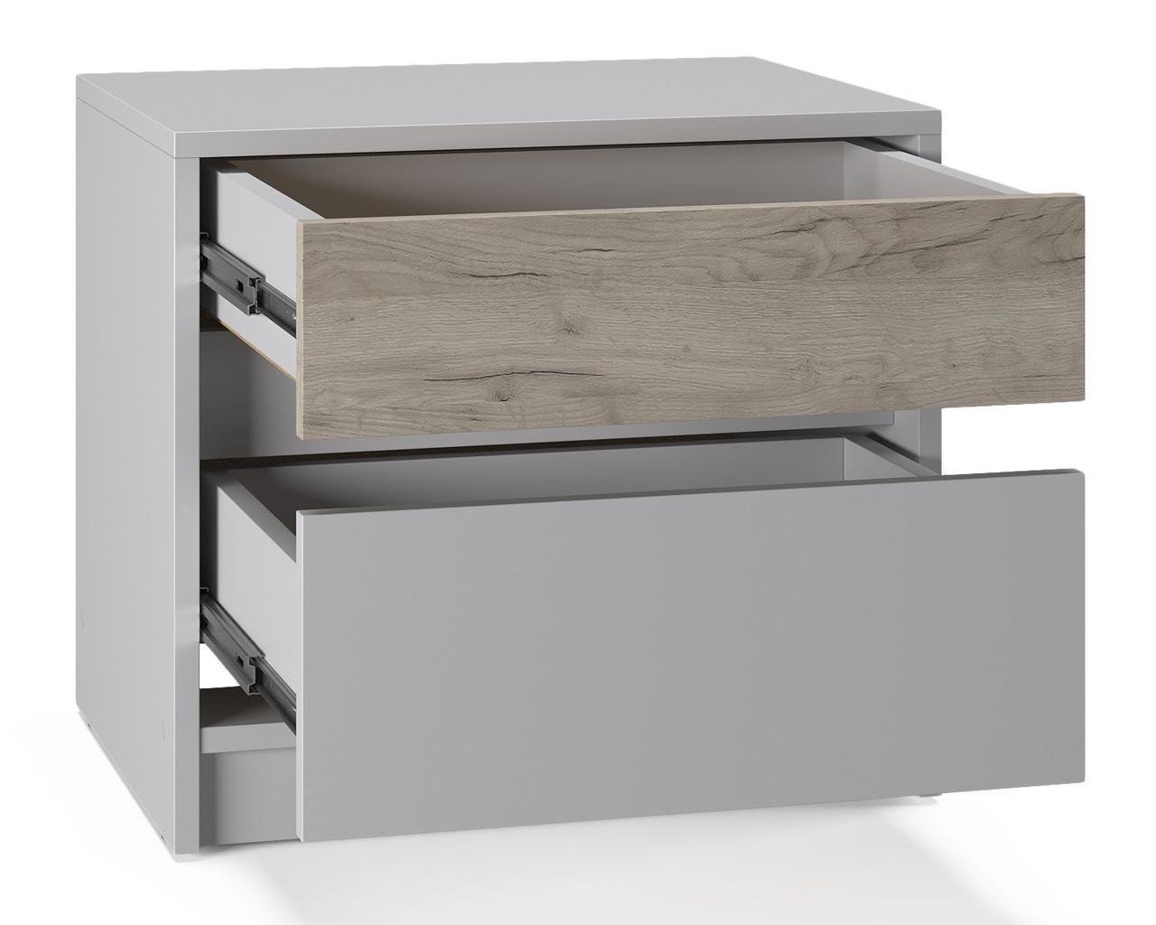 Тумба приліжкова Еверест Стайл-500 Кашемір/Крафт сірий (е-20742.01) - фото 3 Тумба приліжкова Еверест Стайл-500 Кашемір/Крафт сірий (е-20742.01) - фото 3