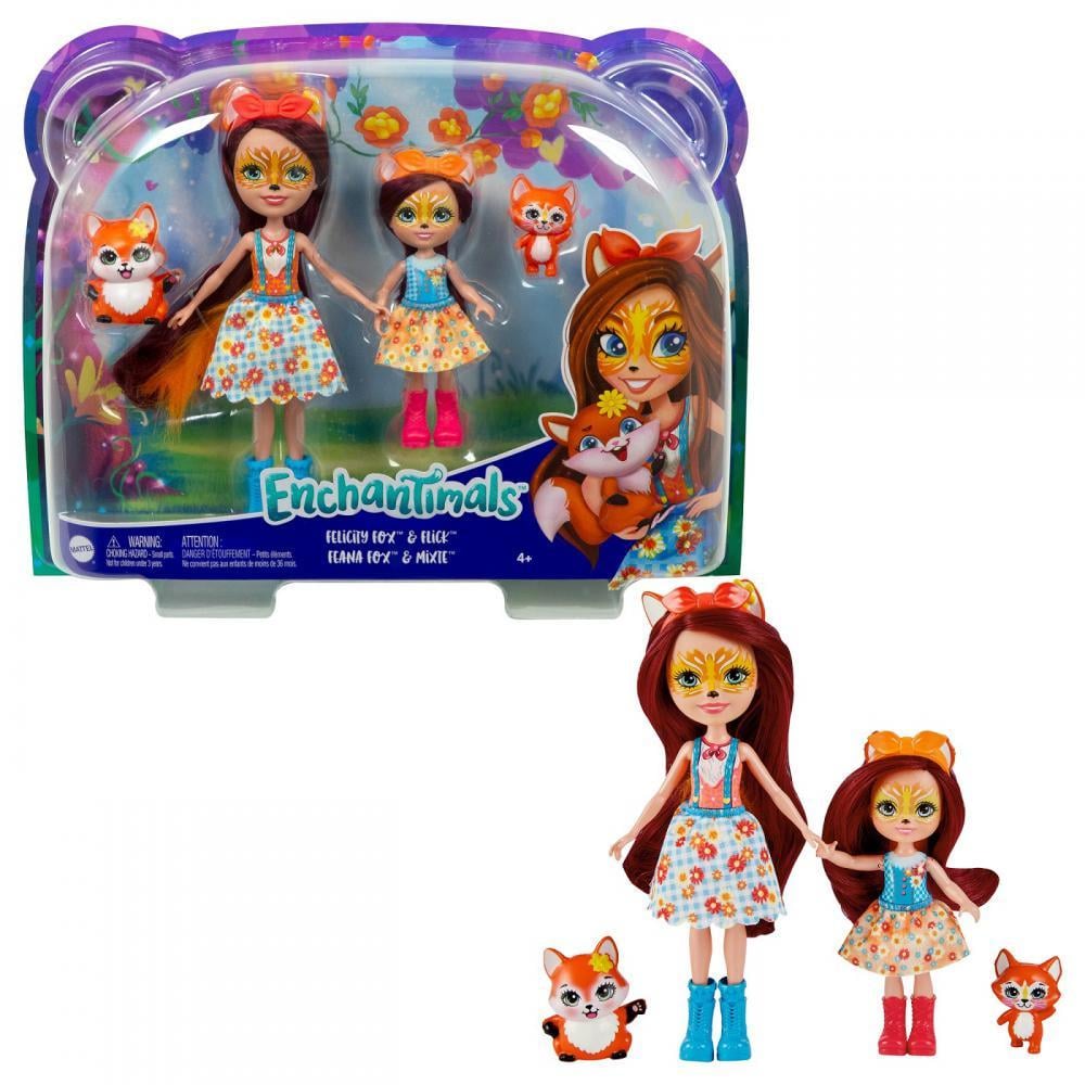 Лялька Enchantimals лисичка фелісіті з молодшою сестричкою (HCF81)