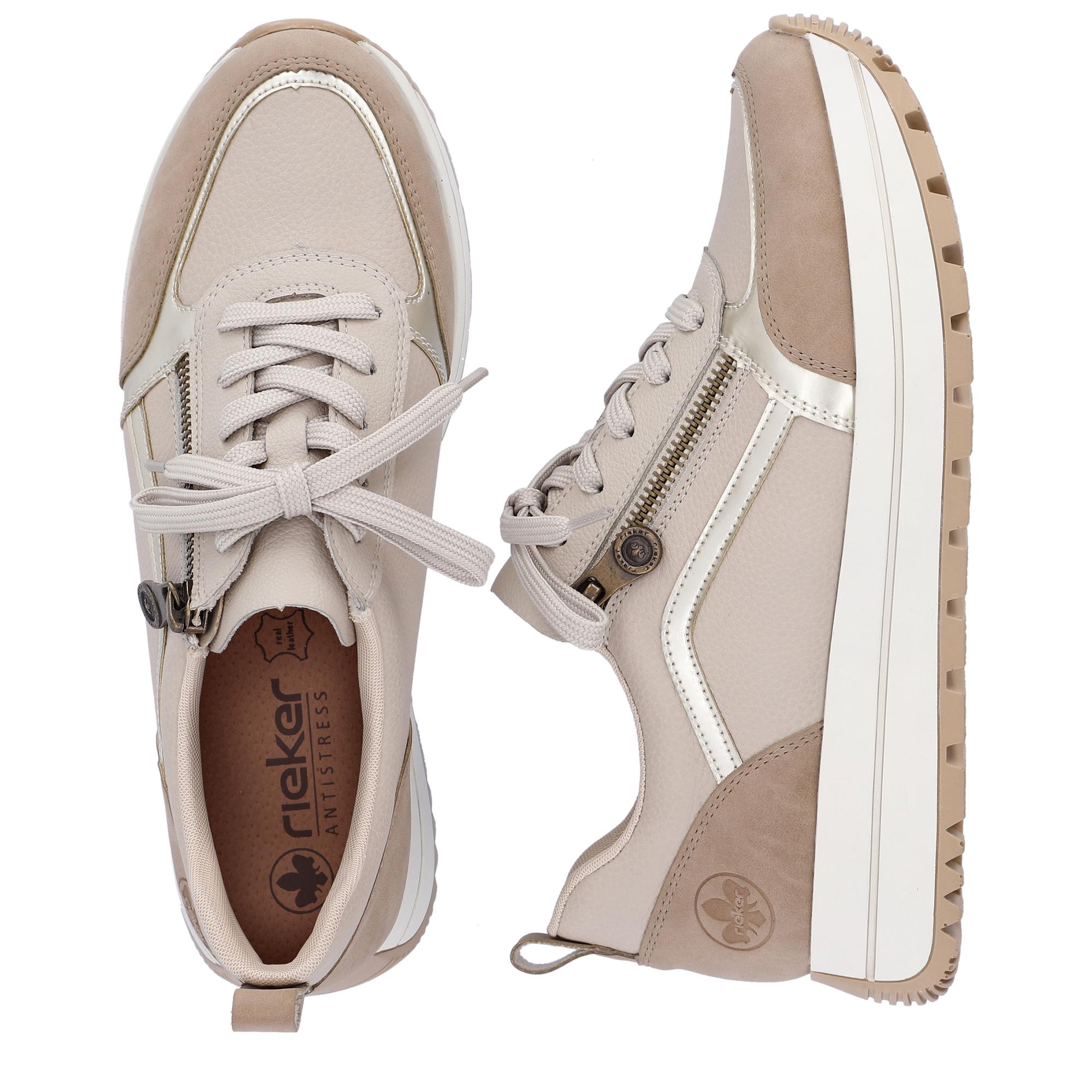 Кроссовки осенние женские RIEKER р. 40 Бежевый (035546-40) - фото 2 Кроссовки осенние женские RIEKER р. 40 Бежевый (035546-40) - фото 2