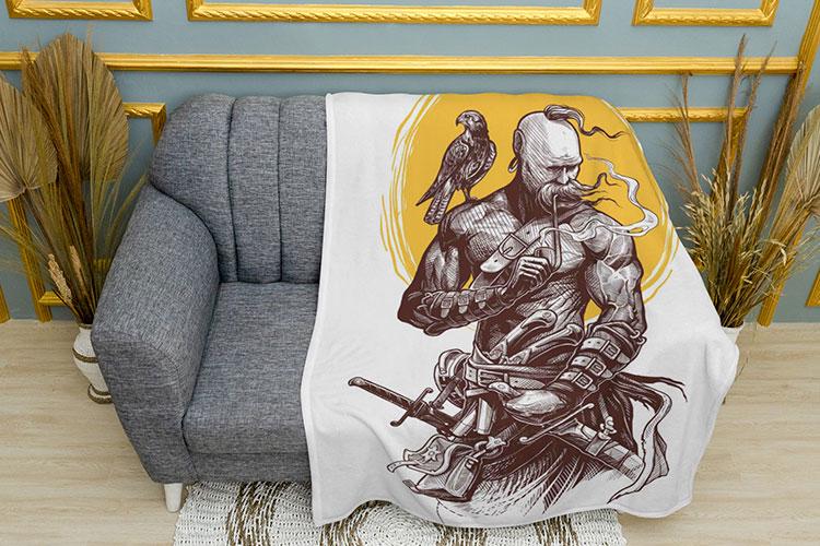 Плед PromoZP Казак и сокол плюш однослойный 135х150 см (102430)