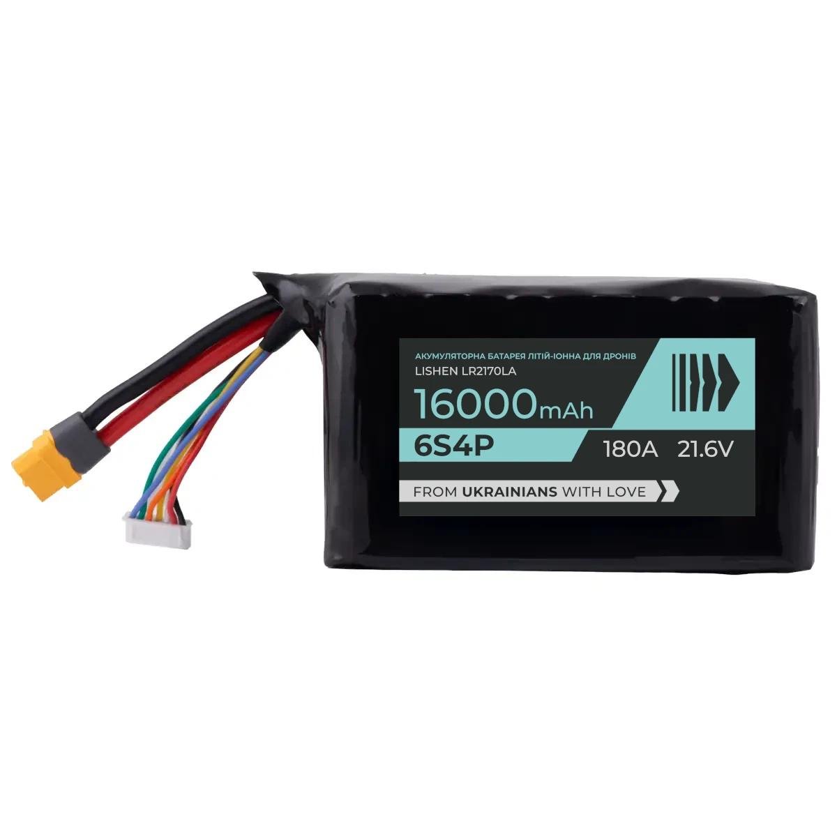 Аккумулятор для коптера BTRY 6s4p Lishen 16000 мАч 21,6 В 180 А (0000009)