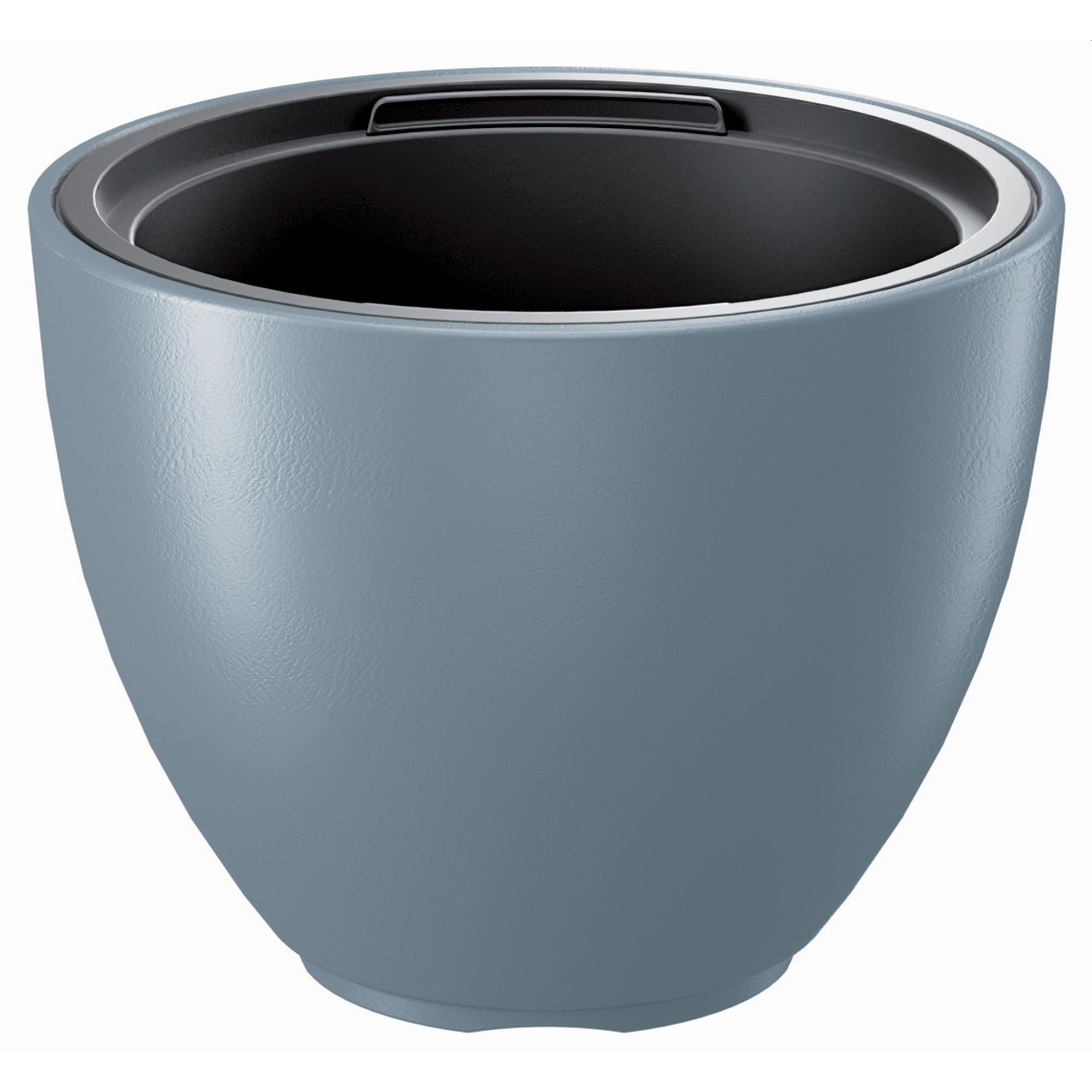 Горшок для цветов Prosperplast Heos круглый с вкладышем 30х23 см Светло-серый (89274-443)