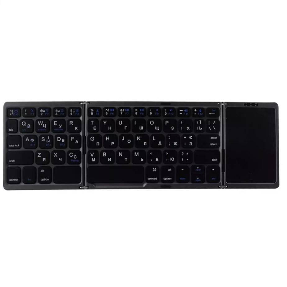 Клавиатура беспроводная Bluetooth B089T с тачпадом Dark Grey (11169397)