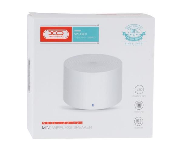 Колонка портативна Xo F21 Bluetooth mini 300 mAh з LED індикатором White - фото 5