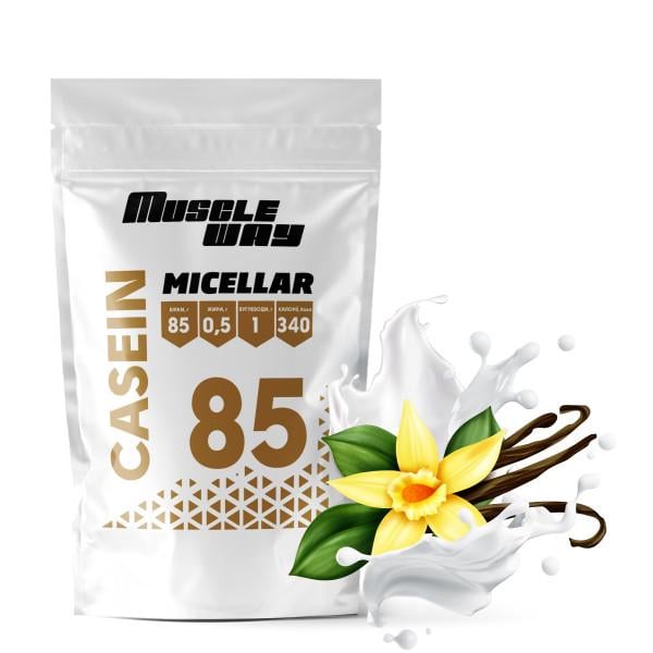 Мицеллярный казеин MuscleWay 85% Ваниль на 13 порций в порошке 500 г (21-125-mk-bs1.v)