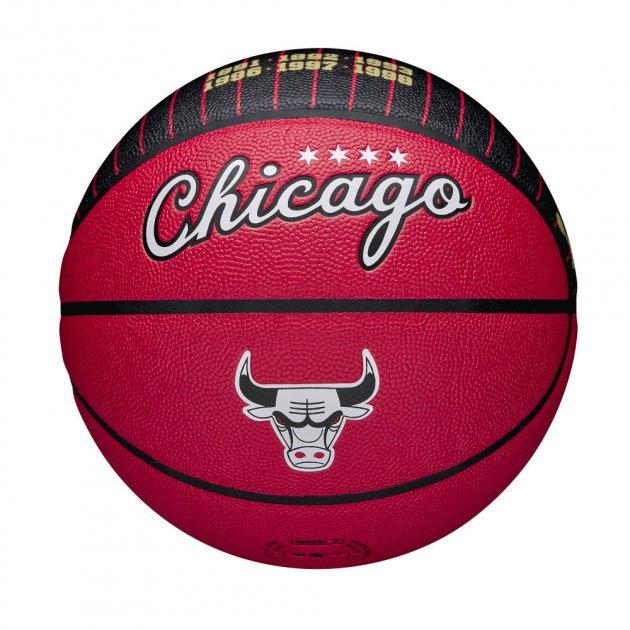 Мяч баскетбольный Wilson NBA Team City Collector BSKT Chicago Bulls р. 7 (WZ4003905XB7)