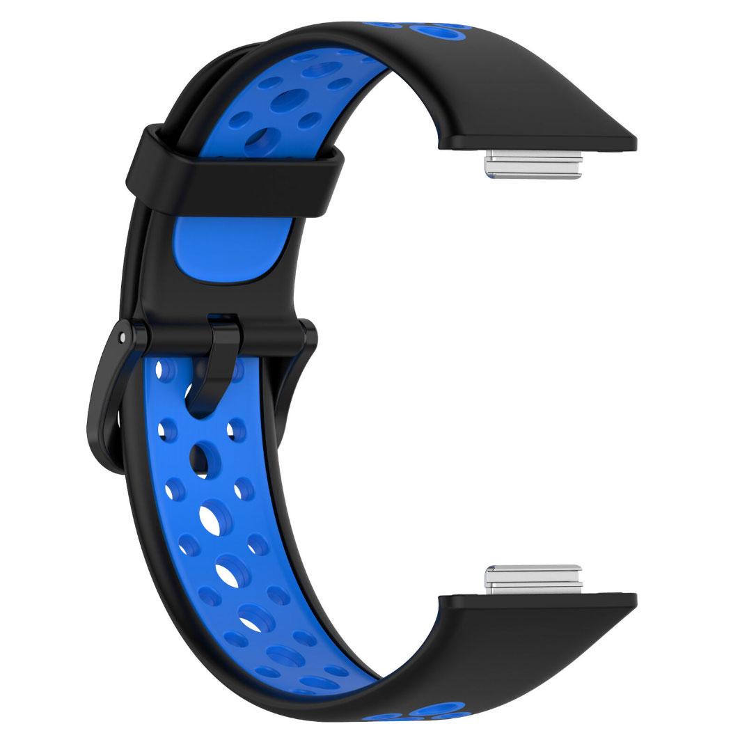 Ремінець силіконовий Primolux Perfor Classic для смарт-годинника Huawei Watch Fit 2 Black/Blue