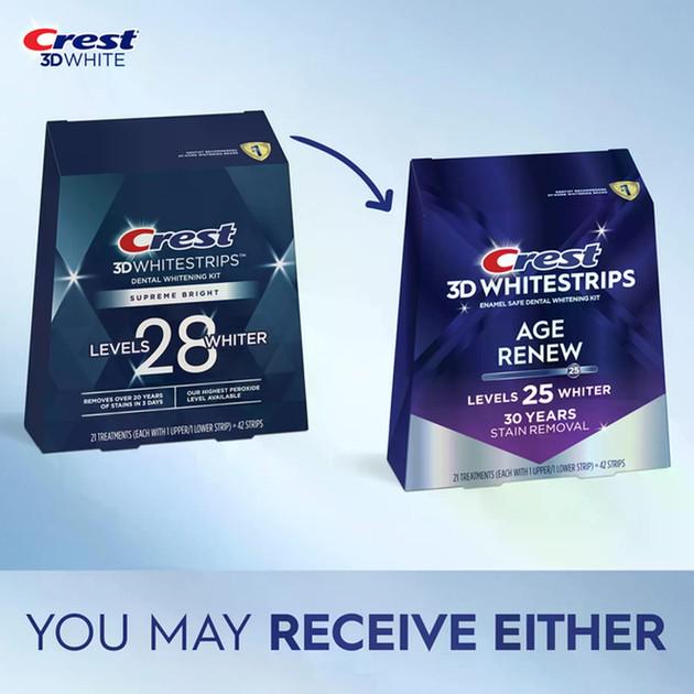 Отбеливающие полоски Crest Supreme Bright/Flex fit Whitestrips 10 пар полосок (3456789567) - фото 4 Отбеливающие полоски Crest Supreme Bright/Flex fit Whitestrips 10 пар полосок (3456789567) - фото 4