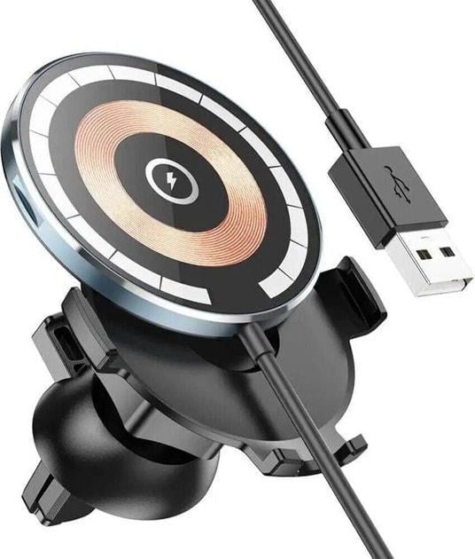 Автодержатель магнитный Hoco CW42 с беспроводным зарядным устройством (36454) Автодержатель магнитный Hoco CW42 с беспроводным зарядным устройством (36454)