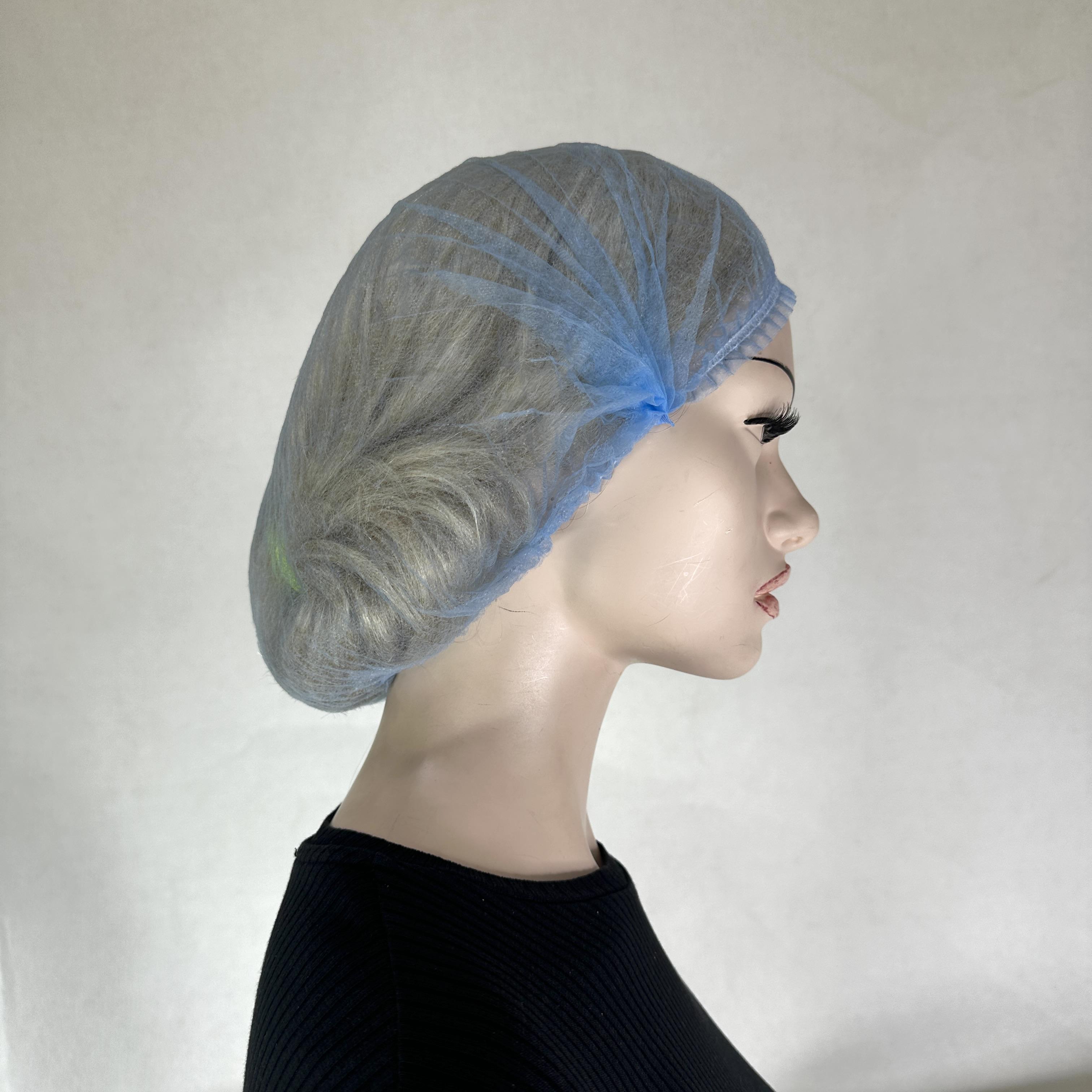 Шапочка одноразовая гофрированная Шарлотта нетканый спанбонд 100 шт./уп. Голубой (ME-2897) - фото 4 Шапочка одноразовая гофрированная Шарлотта нетканый спанбонд 100 шт./уп. Голубой (ME-2897) - фото 4