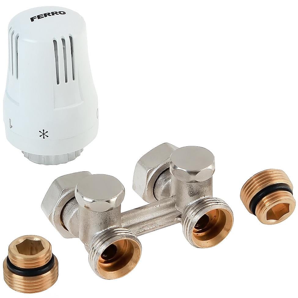 Термокомплект для радіатора прямий Ferro ZTV01 1/2"