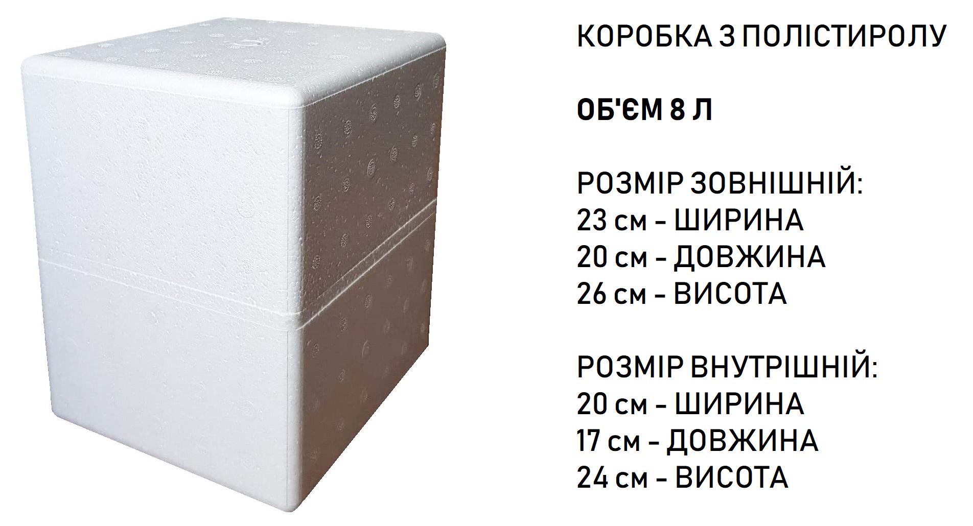 Термоконтейнер T-PACK з пінопласту з кришкою 8 л/ 230х200х260 мм (14773030) - фото 2