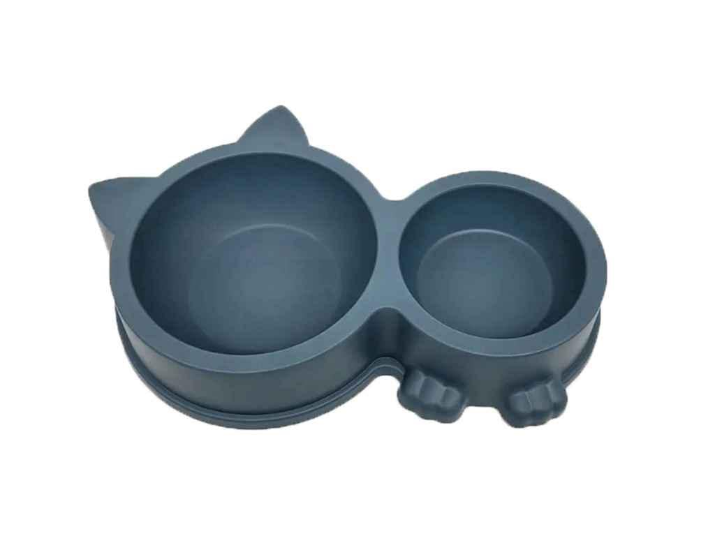 Миска для тварин Кошеня пластикова подвійна 500/200 мл 30x20x5 см (156)