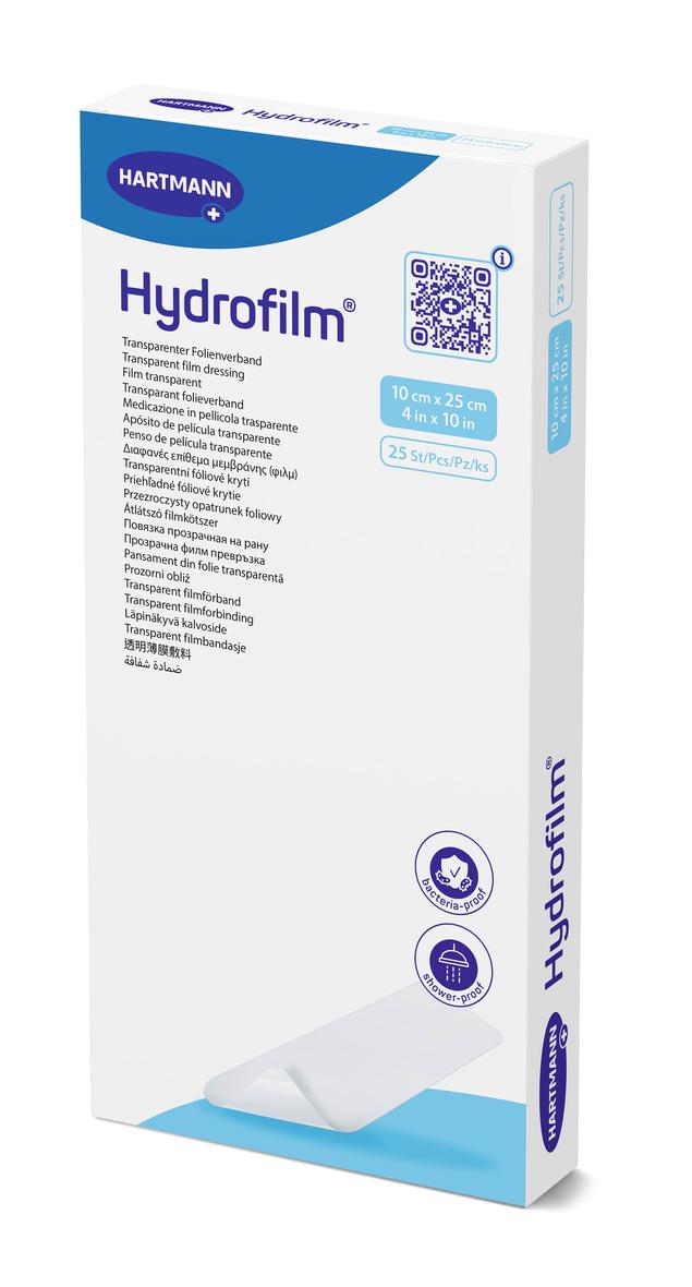 Повязка пленочная Hydrofilm прозрачная водоотталкивающая 10х25 см 1 шт.