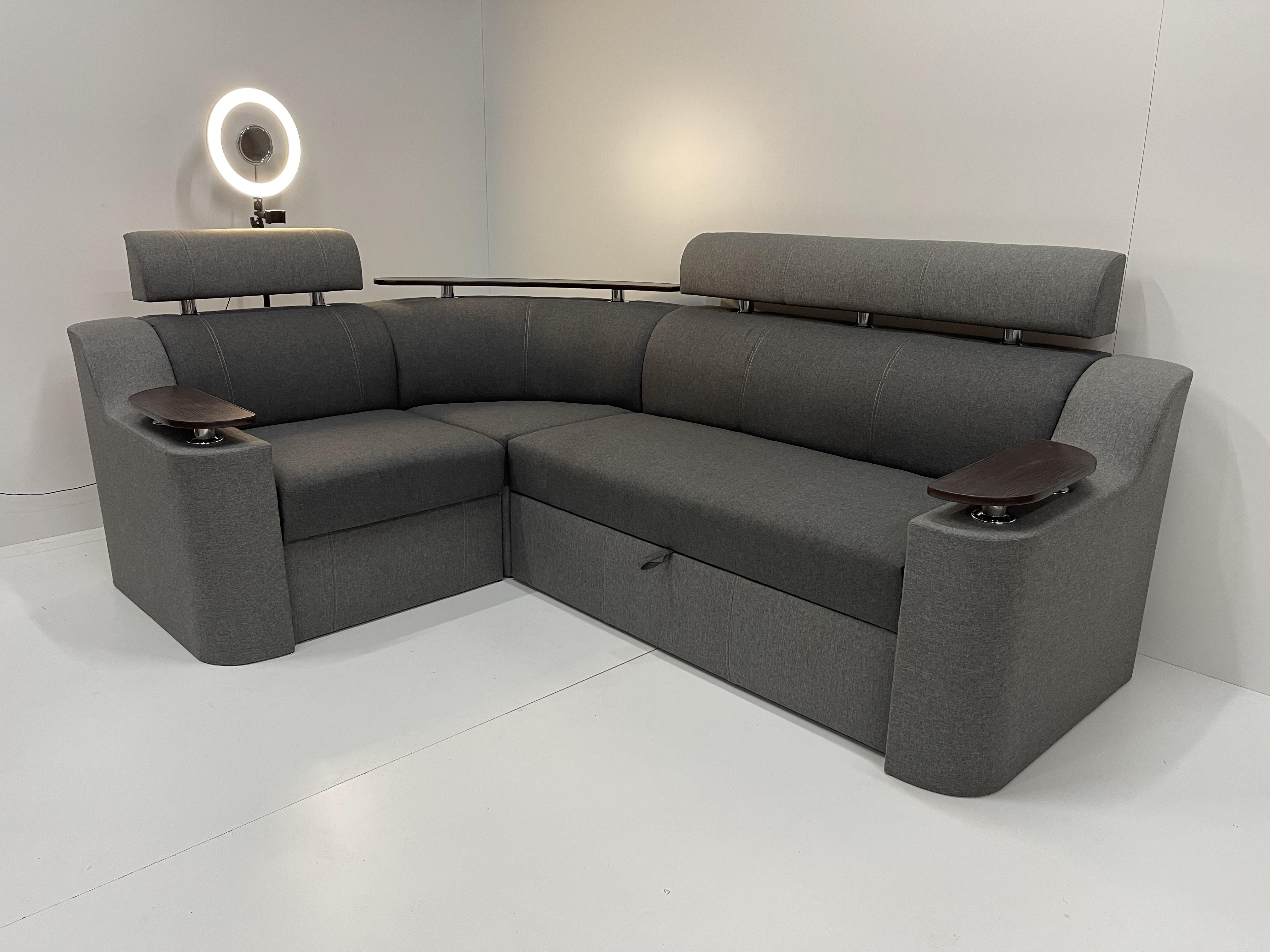 Диван угловой Марс 255х185 см Серый