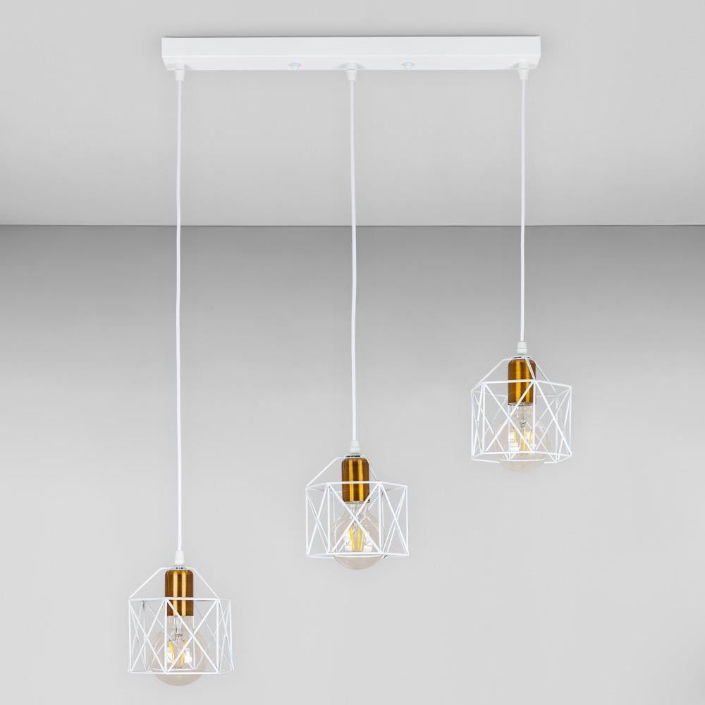 Люстра подвесная Light House LS-17162F-3 WH+BRZ 500 Белый/Бронзовый 