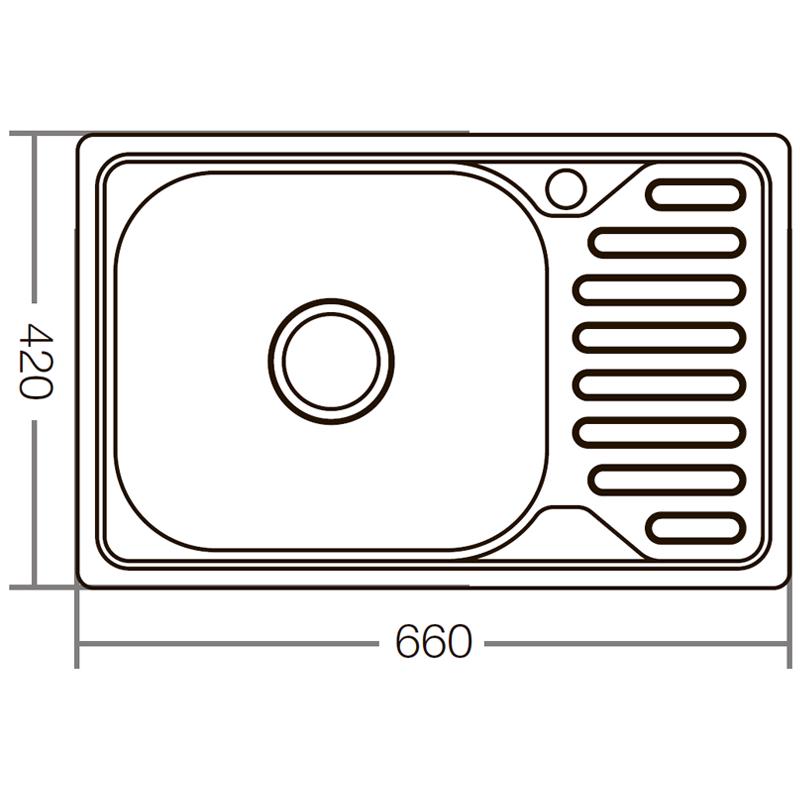 Мойка кухонная ZERIX Z6642-08-180D decor (ZX1601) - фото 2