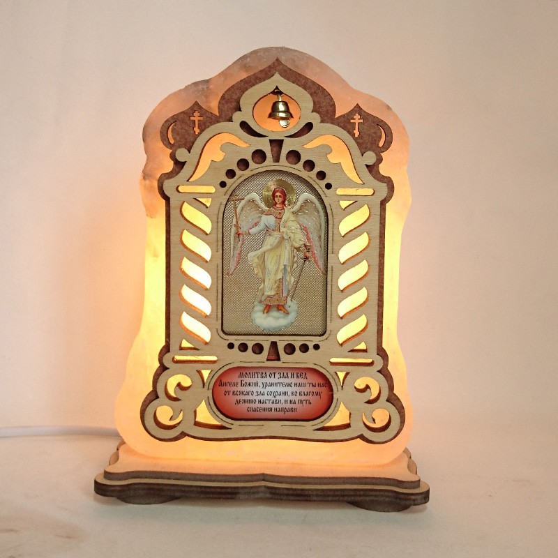 Соляная лампа Икона большая Ангел Хранитель желтое подсвечивание (20006) Соляная лампа Икона большая Ангел Хранитель желтое подсвечивание (20006)