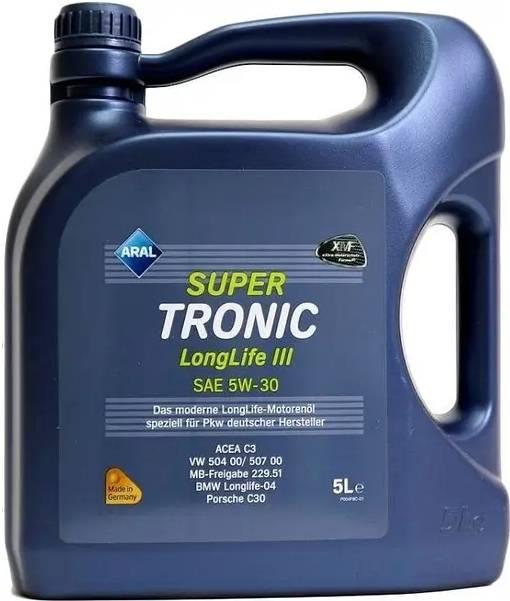 Моторное масло ARAL SuperTronic Longlife III C3 5W-30 5 л (152A0E) Моторное масло ARAL SuperTronic Longlife III C3 5W-30 5 л (152A0E)