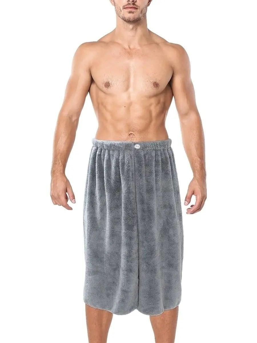 Килт мужской для бани 85х150 см Серый (Д-novo-m-sauna-0056)