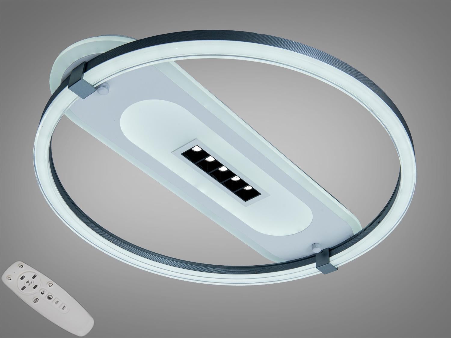 Люстра потолочная Diasha/пульт/88Вт Серый (5140/500GR)