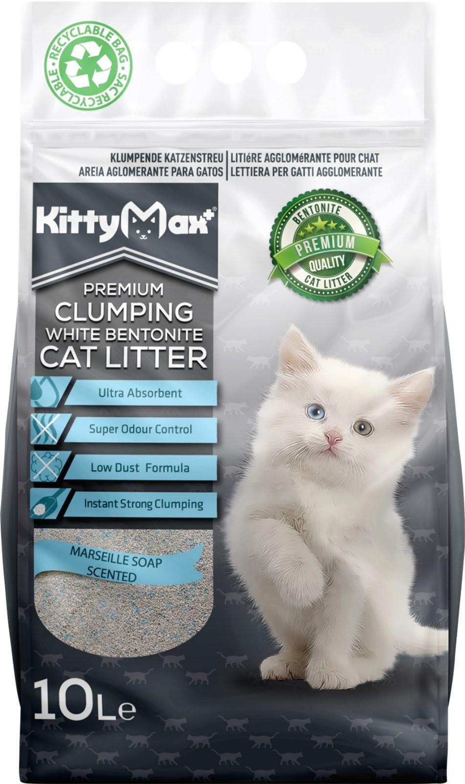 Наполнитель для кошачьего туалета KittyMax Марсельское мыло бентонитовый 10 л Белый (8680659333623)