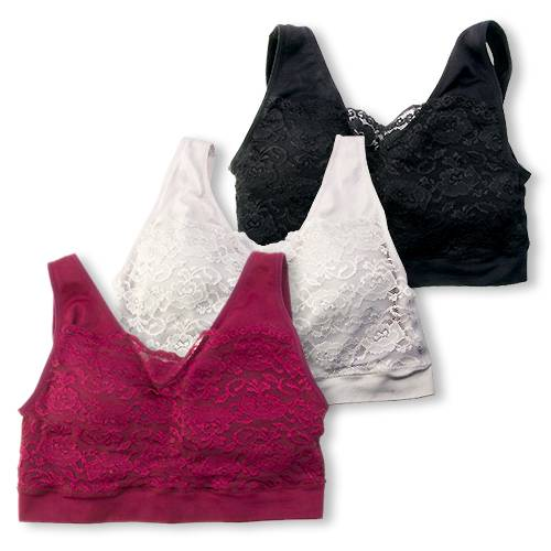 Бюстгальтер топ Wellamart Ажур бра кружевной 3 шт. XXL (59590005)