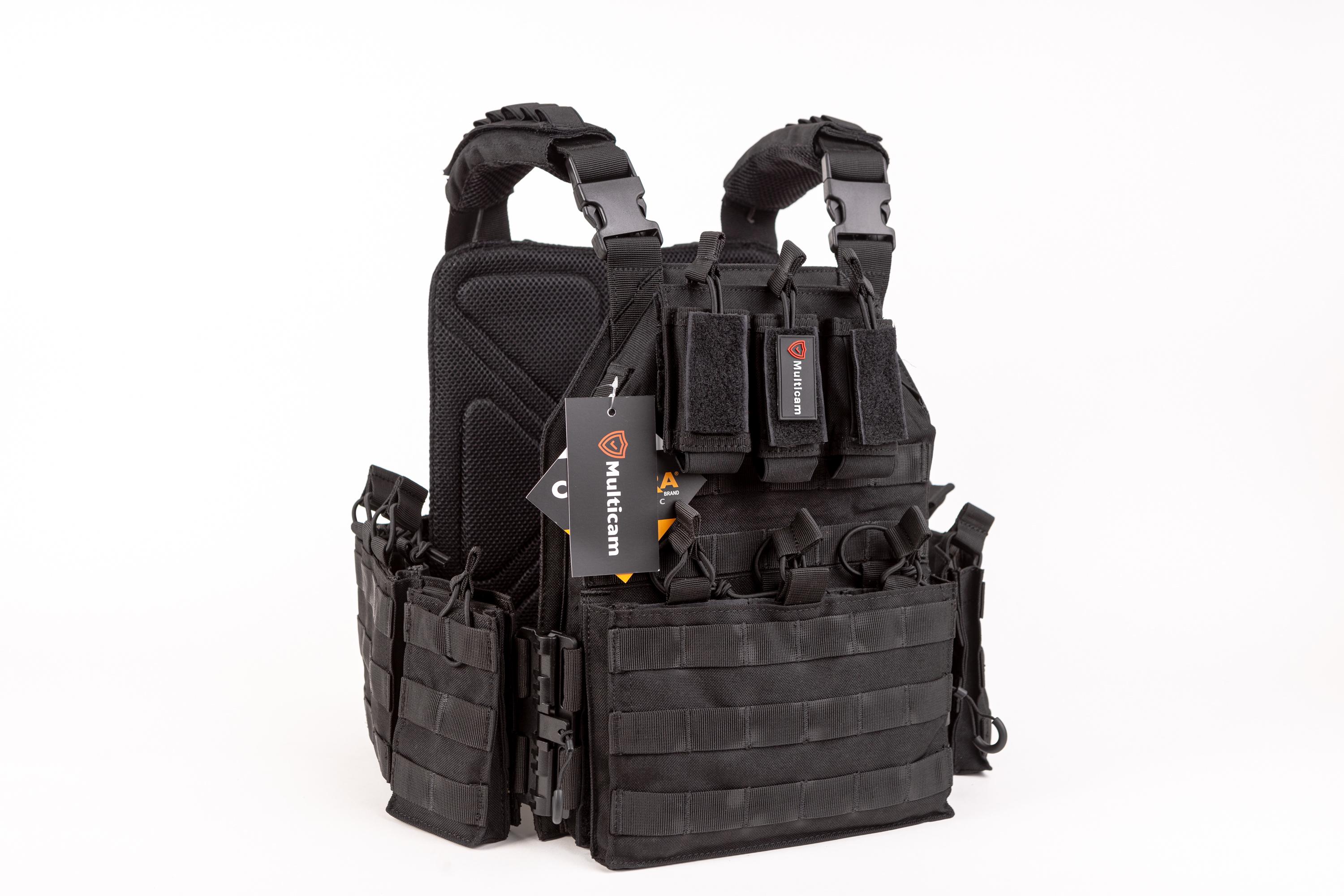 Плитоноска MULTICAM X350 MOLLE Cordura 1000D Чорний (10070007)