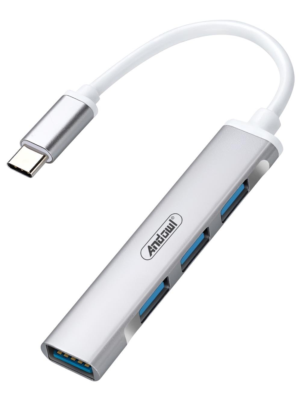 Хаб Andowl Q-HU1AX1 Type-c на 4 порта USB 3.0 Серый (e25a6af2) - фото 1 Хаб Andowl Q-HU1AX1 Type-c на 4 порта USB 3.0 Серый (e25a6af2) - фото 1