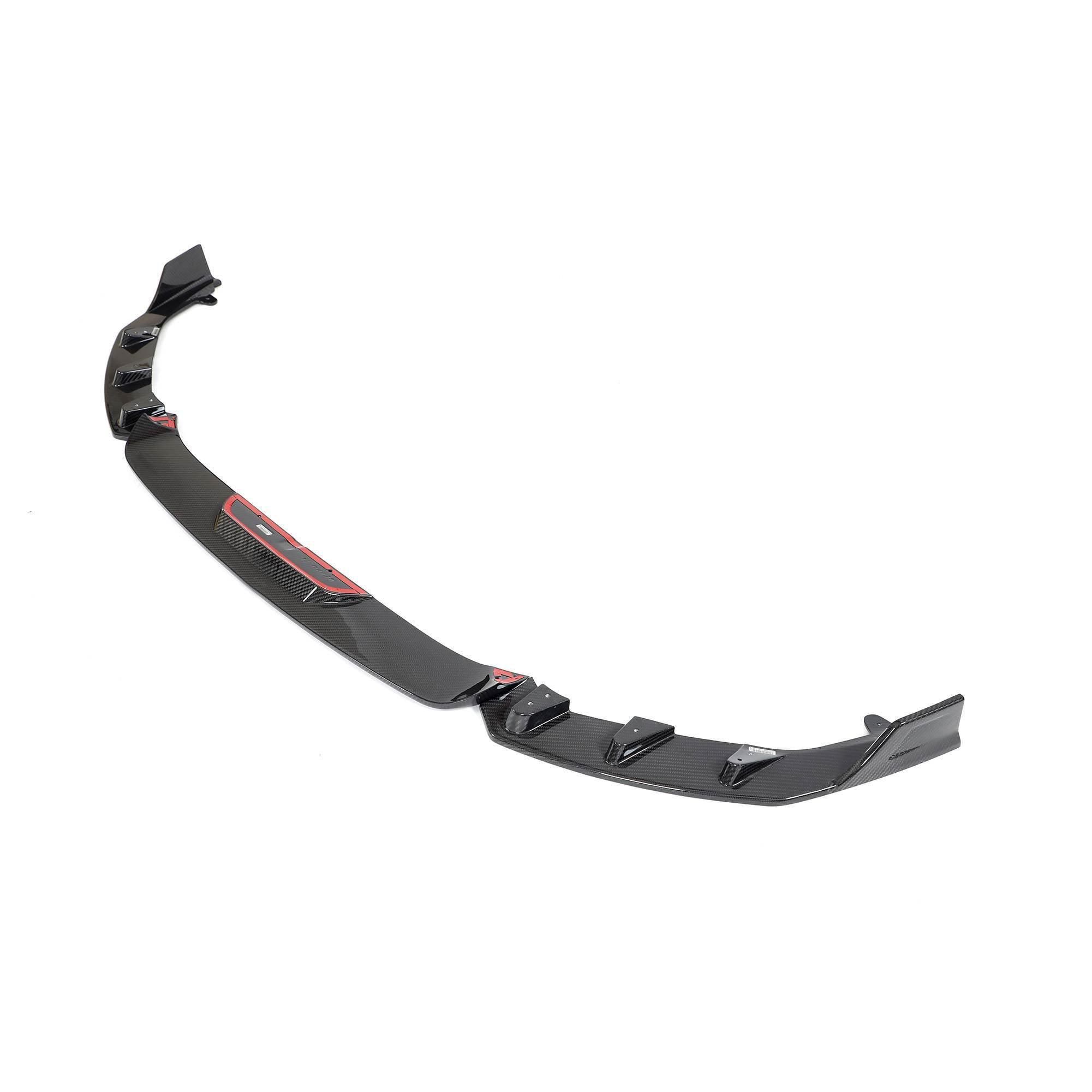Накладка на передній бампер DDCarbon V4 для G87/BMW 2 серія G42 2021- карбон (136668)