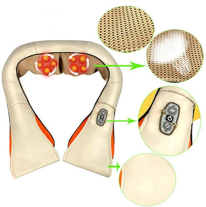 Масажер для спини та шиї Massager of Neck Kneading роликовий (11877833) - фото 9