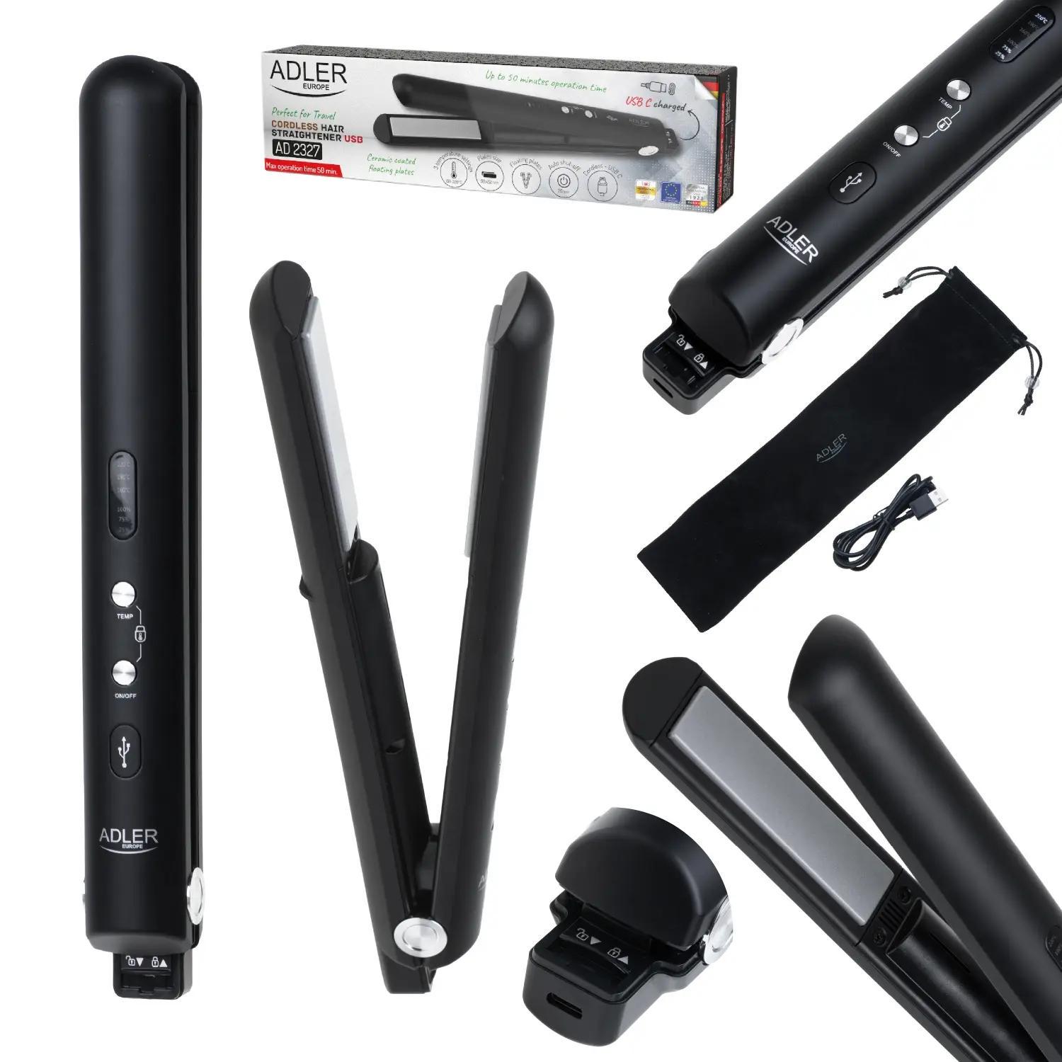 Выпрямитель для волос Adler AD 2327 до 220 °C USB зарядка (04049) - фото 17 Выпрямитель для волос Adler AD 2327 до 220 °C USB зарядка (04049) - фото 17