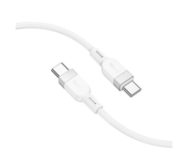 Кабель Hoco X109 Silicone Type-C to Type-C 60W White
